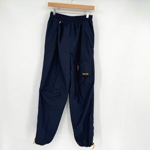 Starter Vtg Y2K Navy/Yellow Cargo Windbreaker Athletic Jogger Track Pants Men'sS